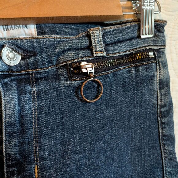 Vintage Y2K Hudson Jeans Cropped Denim Pants O-Ring Preppy Size 25 - Picture 5 of 7